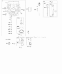 Engine Sump Oil Pump DipstickTube Assembly Diagram and Parts List for 445677-5262-B1  Briggs and Stratton Engine